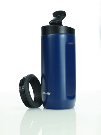 Thermal coffee mug 2-in-1 Dr.Bacty Notus 360 ml - navy blue.