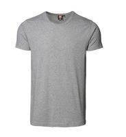 T-shirt rib 1x1 marki ID, Szary melange