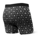 Comfortable men's boxer briefs SAXX ULTRA Boxer Brief Fly with geometric patterns - black.