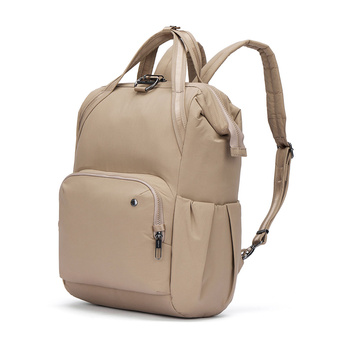 Pacsafe Citysafe CX Econyl Anti-Diebstahl-Rucksack für Frauen - taupe