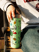 Thermal mug with straw Contigo Luxe Tumbler 720 ml - Summer  - Cucumber