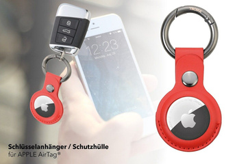 keychain case TROIKA airtag cover - red.