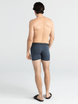 Men's quick-drying SAXX VIBE Boxer Briefs with patterned waistband - navy blue.