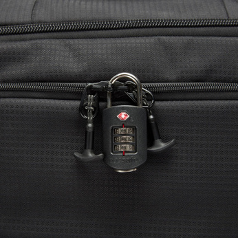 Kłódka bagażowa antykradzieżowa z linką stalową + etui podróżne Pacsafe Prosafe 1000 TSA