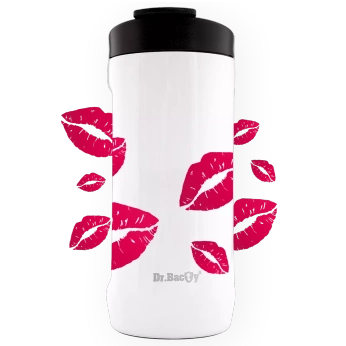 Thermal mug 2-in-1 Dr.Bacty Notus Mouth - white.