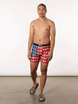 Herren-Sportboxershorts SAXX VOLT Boxer Brief amerikanisches Pilsner - rot