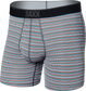 Bokserki męskie trekkingowe / sportowe z rozporkiem SAXX QUEST Boxer Brief Fly - kolorowe paski