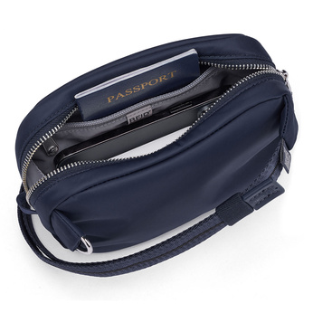 Small 2-in-1 anti-theft women's handbag Pacsafe W - navy