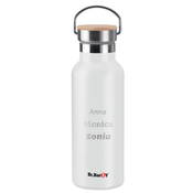 Dr.Bacty Iris 500 ml Thermoflasche - weiß - personalisiert mit Gravur