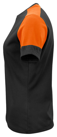 Moderne Prime T Lady T-Shirt der Marke Printer - Schwarz - Orange