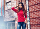 Damen Polo-Shirt Surf Lady L/S von der Marke Printer - Rot.