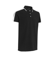 Polo-Shirt, kontrastreich, Marke ID - Schwarz