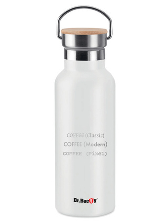 Dr.Bacty Iris 500 ml thermal bottle - white - personalised with engraving