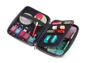 rigid travel organizer TROIKA for cables and charger - grayki.
