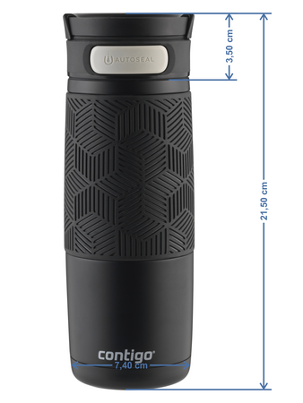 Thermal mug Contigo Transit (Metra) with custom inscription- engraved - Balck