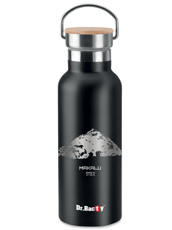 Dr.Bacty Iris stainless steel thermal bottle - black - Makalu