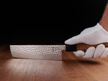 Exklusives Aka Tori Tokyo Hammer 7" Nakiri-Messer aus Damaszener Stahl – Business-Geschenk mit Gravuroption