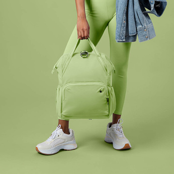 Pacsafe Citysafe CX Econyl Anti-Diebstahl-Rucksack für Frauen - lindgrün