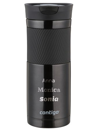 Contigo Byron 590ml Thermobecher mit Gravur - Schwarz