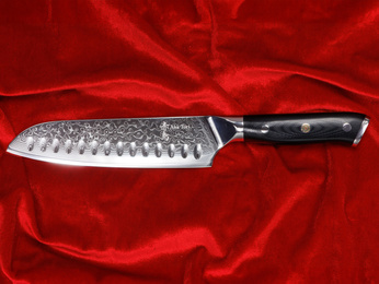 Exclusive Aka Tori Osaka Pro 7" Santoku Knife – Damascus Steel Business Gift with Custom Engraving Option
