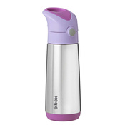 B.box Duży Bidon Termiczny Stalowy ze Słomką 500ml Sugar Plum