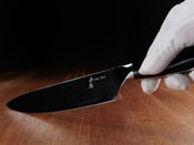 Ekskluzywny Nóż Santoku Aka Tori Osaka Pro 8" ze Stali Damasceńskiej – Prezent Biznesowy z Opcją Graweru