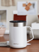 Thermal mug with ear Contigo Streeterville 420 ml - White