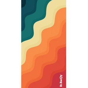 Dr.Bacty 70x140 double-sided quick-dry towel - Retro Waves