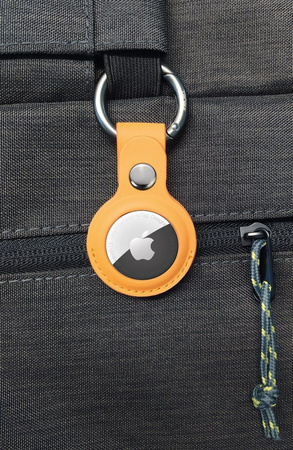 keychain for keys TROIKA airtag cover - yellow.