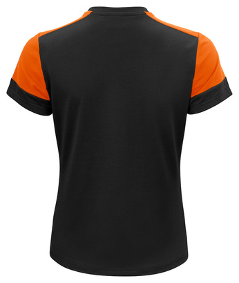 Moderne Prime T Lady T-Shirt der Marke Printer - Schwarz - Orange