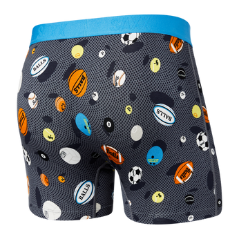 Bokserki męskie szybkoschnące SAXX VIBE Boxer Brief piłki - szare