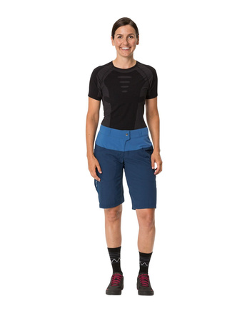 Damenfahrrad -Shorts mit Vaude Qimsa Insert - Marineblau