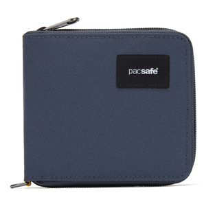 Men's small RFID Pacsafe wallet - coastal blue