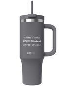 Becher mit Thermalwasser mit Gravur Streeterville Tumbler 1200 ml - Darkstone