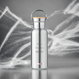 Dr.Bacty Iris 500 ml Thermoflasche - silber - personalisiert mit Gravur