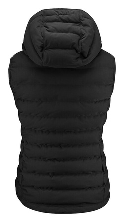 Women's quilted winter sleeveless jacket Woodlake Heights Vest Woman by Harvest - Black.