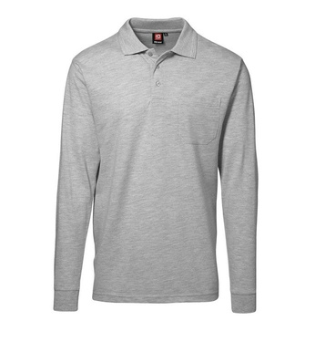 PRO wear polo shirt pocket Grey melange