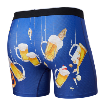 Herren-Sportboxershorts SAXX VOLT Boxer Brief Bier - blau