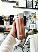 Thermal mug Contigo Luxe Autoseal 360 ml with custom inscription - engraved - White Zinfandel