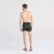 Herren-Boxershorts SAXX ULTRA Boxer Brief mit Streifen - grau