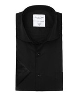 Poplinshort -Hülle moderner Fit Black von ID, Czarny