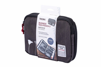 organizer für kabel TROIKA business tech pouch 2 - graphitgrau