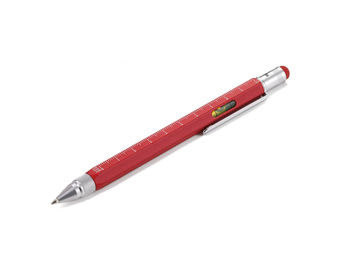 multifunctional pen TROIKA construction - red.