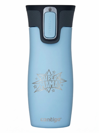 Kubek termiczny Contigo West Loop 2.0 470ml - Summer Waves - Błękitny Mat