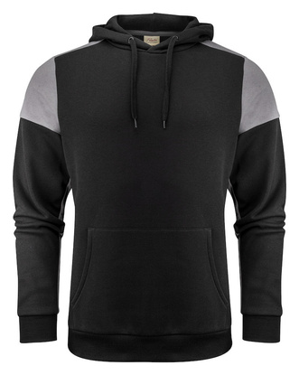 Zweifarbiger Kapuzenpullover Prime Hoodie von der Marke Printer - Schwarz - Grau.
