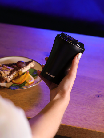 Kubek termiczny do kawy z powłoką ceramiczną Dr.Bacty Apollo 227 ml - czarny