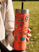 Kubek termiczny ze słomką Contigo Luxe Tumbler 720ml - Summer - Coral