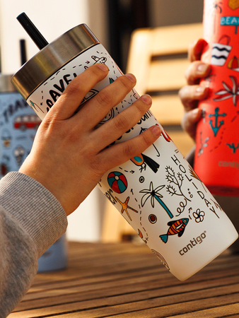 Thermobecher mit strohhalm Contigo Luxe Tumbler 720ml - Summer - Salt