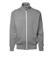 Cardigan Contrast Stripe Gray Melange