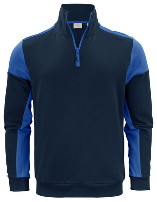 Zweifarbiger Half-Zip-Pullover der Marke Printer - Dunkelblau - Blau.
